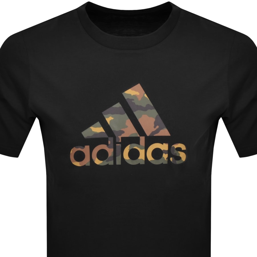 Adidas Sportswear Camo Logo T Shirt Black male Small